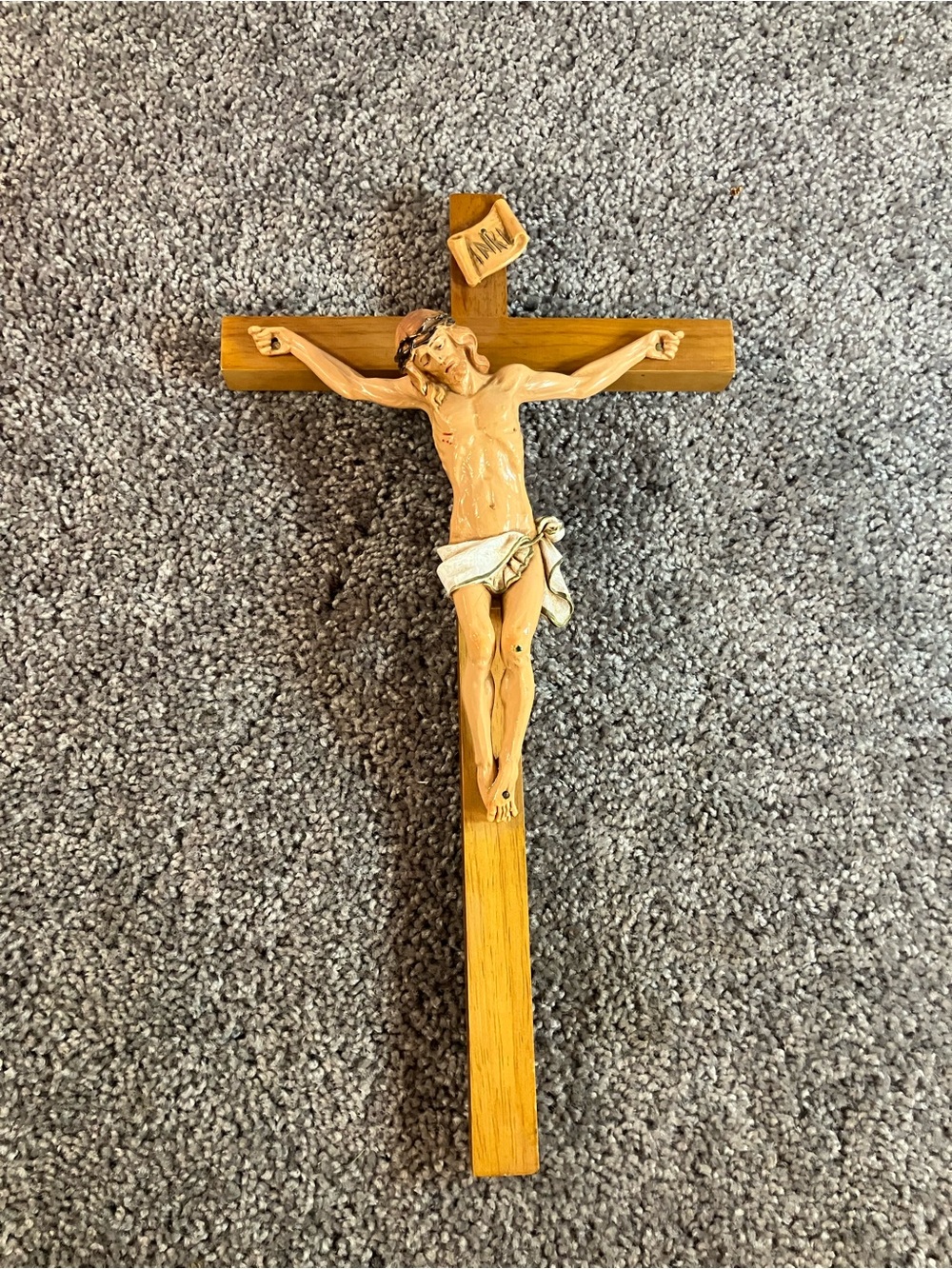 Fontanini 15" Crucifix Made in Italy Hardwood Hand Painted